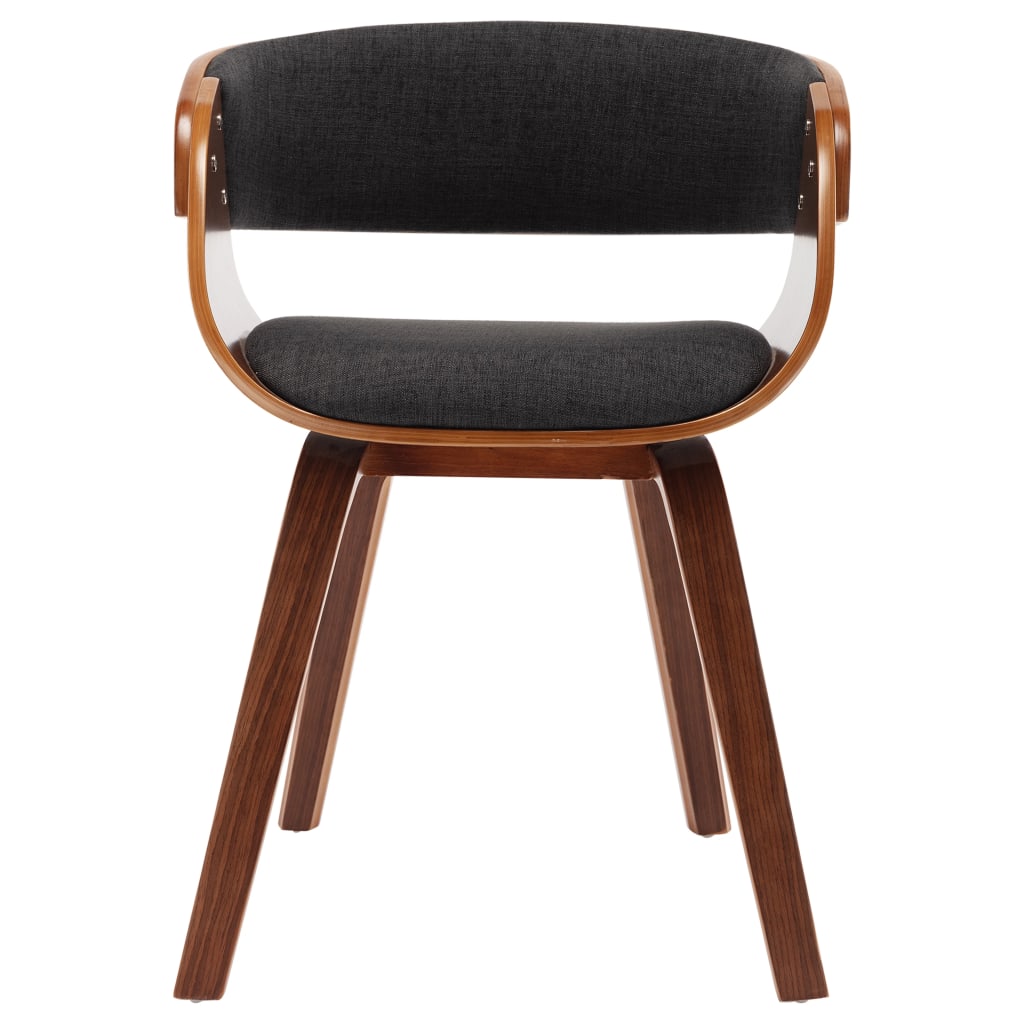 Dining Chairs 6 pcs Grey Bent Wood and Fabric