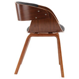 Dining Chairs 6 pcs Grey Bent Wood and Fabric - Top-Down View