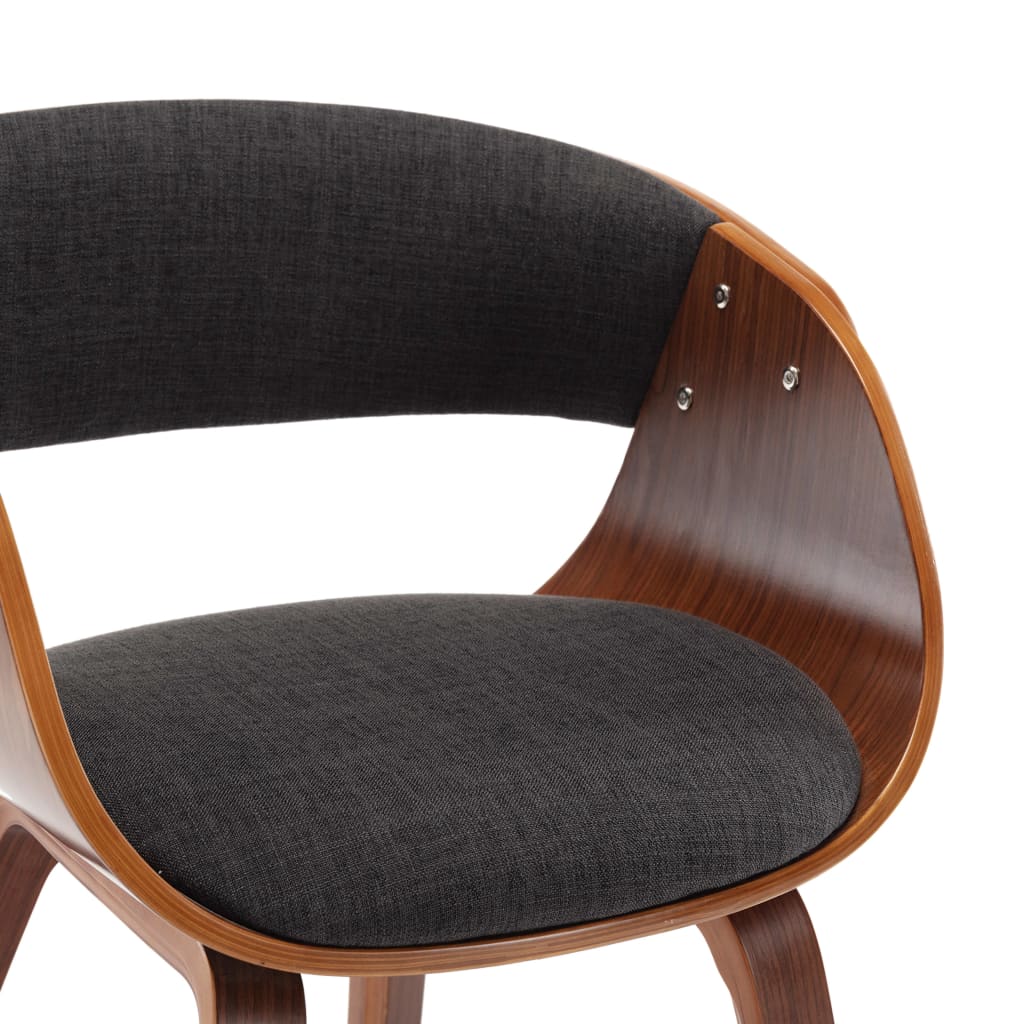 Dining Chairs 6 pcs Grey Bent Wood and Fabric