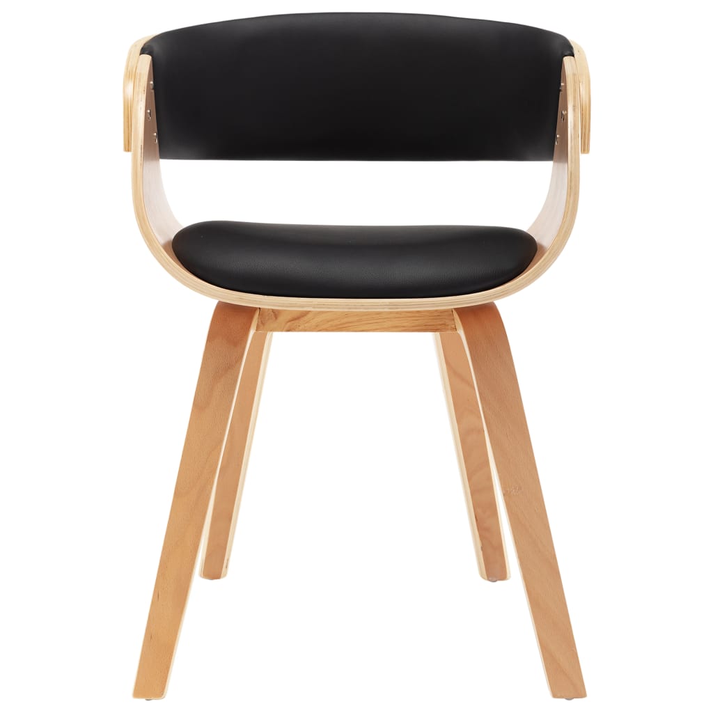 Dining Chairs 6 pcs Black Bent Wood and Faux Leather