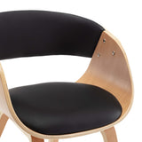 Dining Chairs 6 pcs Black Bent Wood and Faux Leather