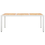 9 Piece Outdoor Dining Set Poly Rattan White