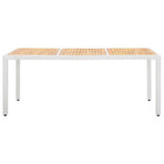 9 Piece Outdoor Dining Set Poly Rattan White