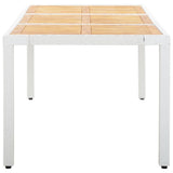 9 Piece Outdoor Dining Set Poly Rattan White