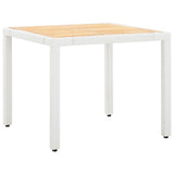5 Piece Outdoor Dining Set Poly Rattan White