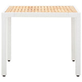 5 Piece Outdoor Dining Set Poly Rattan White