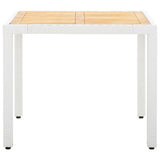 5 Piece Outdoor Dining Set Poly Rattan White