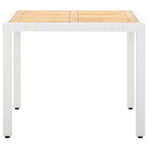 5 Piece Outdoor Dining Set Poly Rattan White