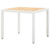 5 Piece Outdoor Dining Set Poly Rattan White