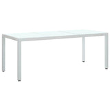 Garden Table White 190x90x75 cm Poly Rattan