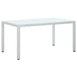 Garden Table White 150x90x75 cm Poly Rattan