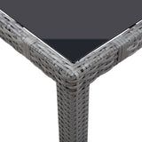 9 Piece Outdoor Dining Set Poly Rattan Grey - Extra Image