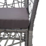 9 Piece Outdoor Dining Set Poly Rattan Grey - Extra Image