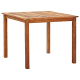 5 Piece Dining Set Poly Rattan and Solid Acacia Wood Grey - Front View