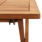 Folding Garden Coffee Table 40x40x40 cm Solid Acacia Wood - Top-Down View