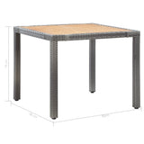 5 Piece Outdoor Dining Set with Cushions Poly Rattan Grey