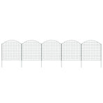 Arched Garden Fence Set 77.5x78.5 cm Green