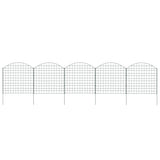 Arched Garden Fence Set 77.5x78.5 cm Green