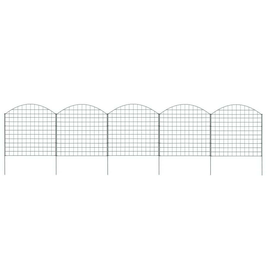 Arched Garden Fence Set 77.5x78.5 cm Green
