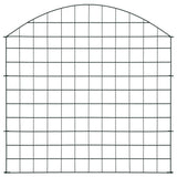 Arched Garden Fence Set 77.5x78.5 cm Green - Front View