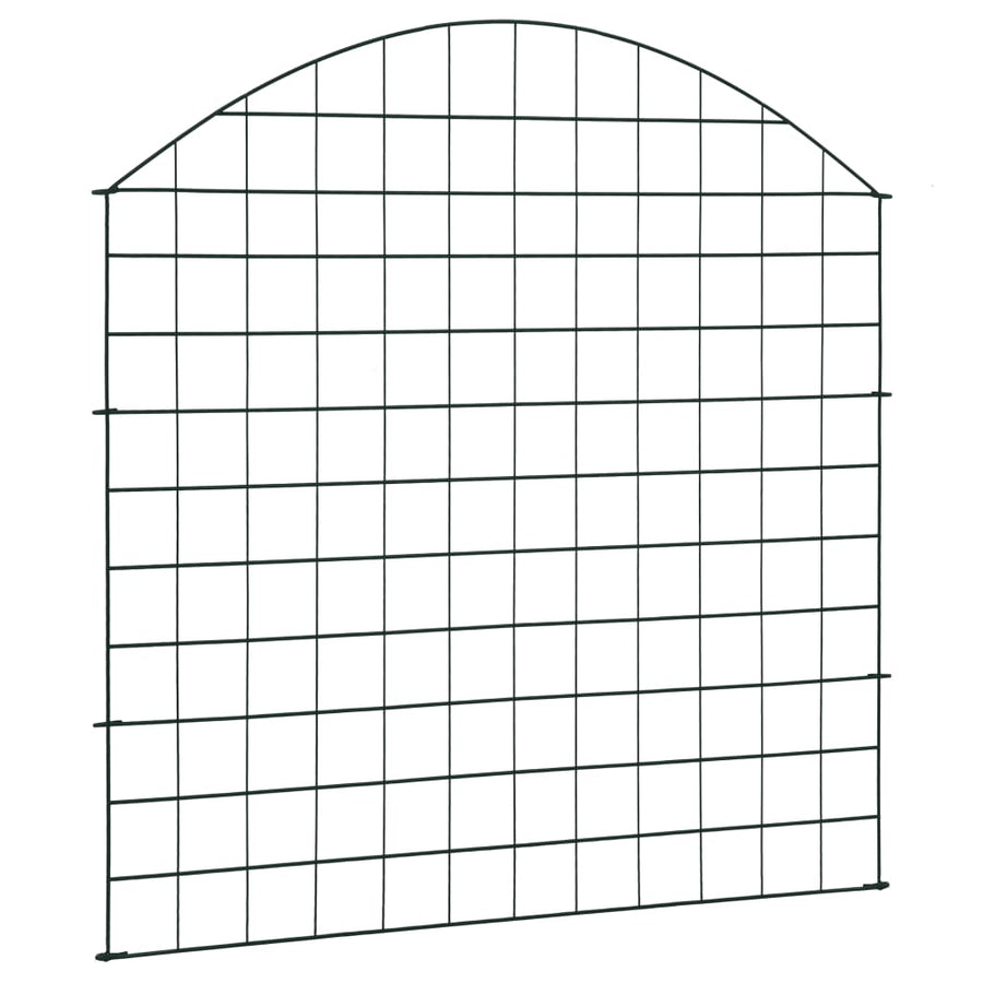 Arched Garden Fence Set 77.5x78.5 cm Green