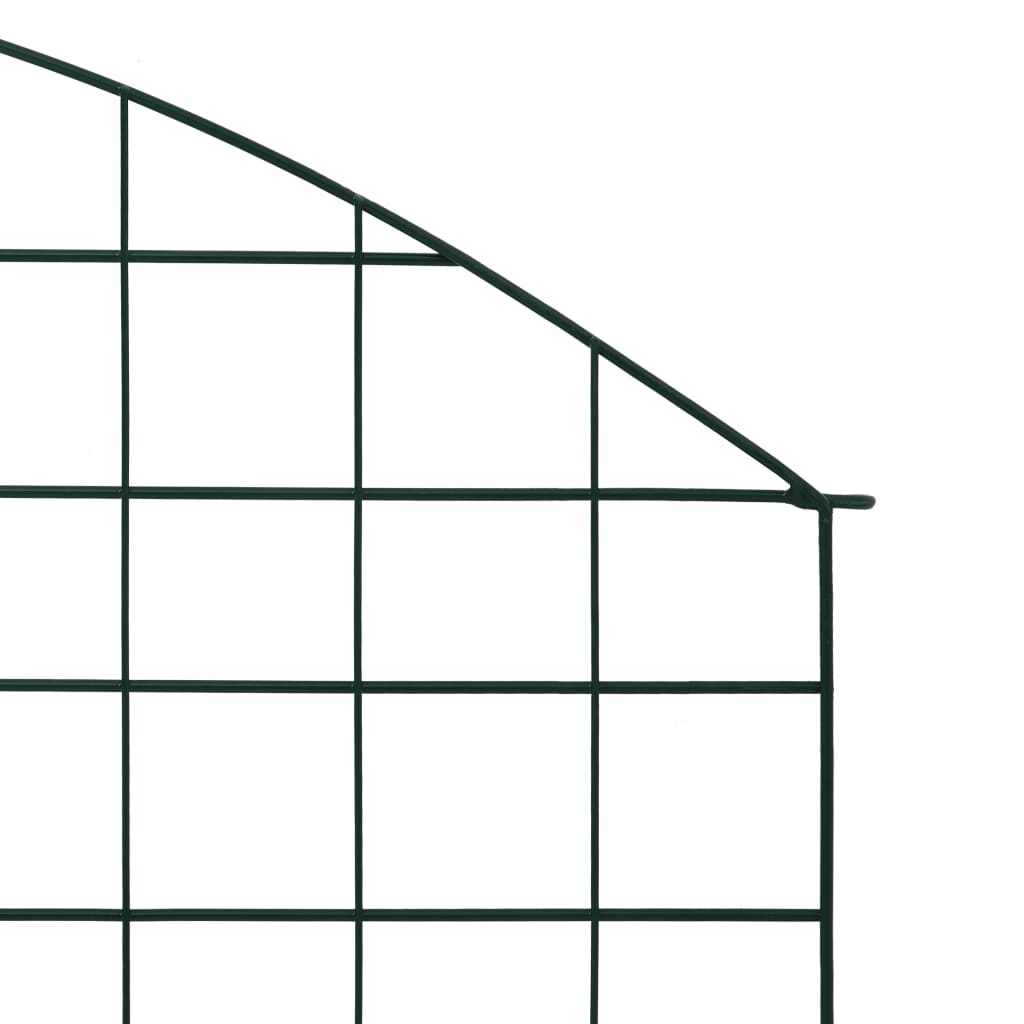Arched Garden Fence Set 77.5x78.5 cm Green