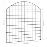 Arched Garden Fence Set 77.5x78.5 cm Green - Close-Up Angle