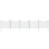 Lower Arch Garden Fence Set 77.5x64 cm Green
