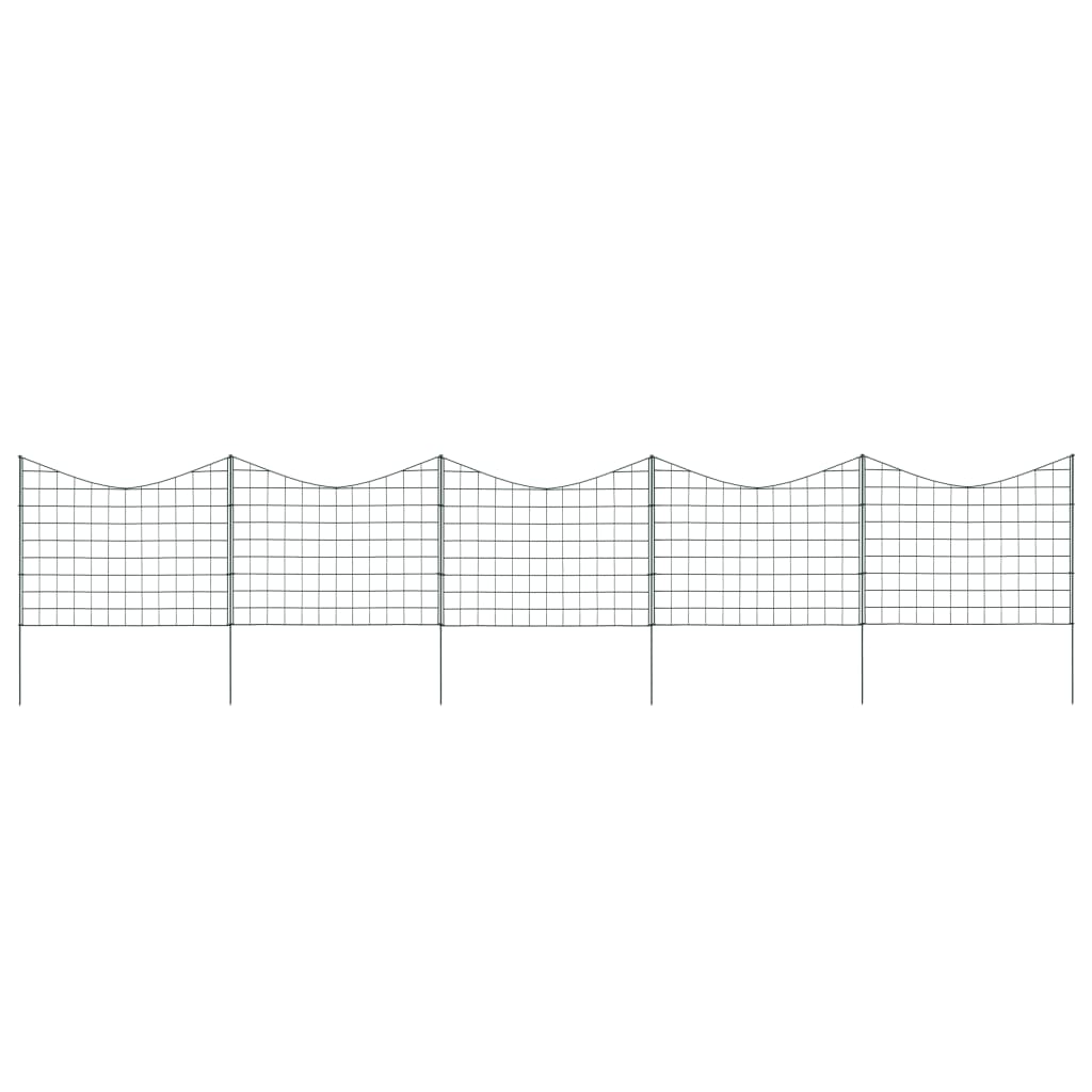 Lower Arch Garden Fence Set 77.5x64 cm Green