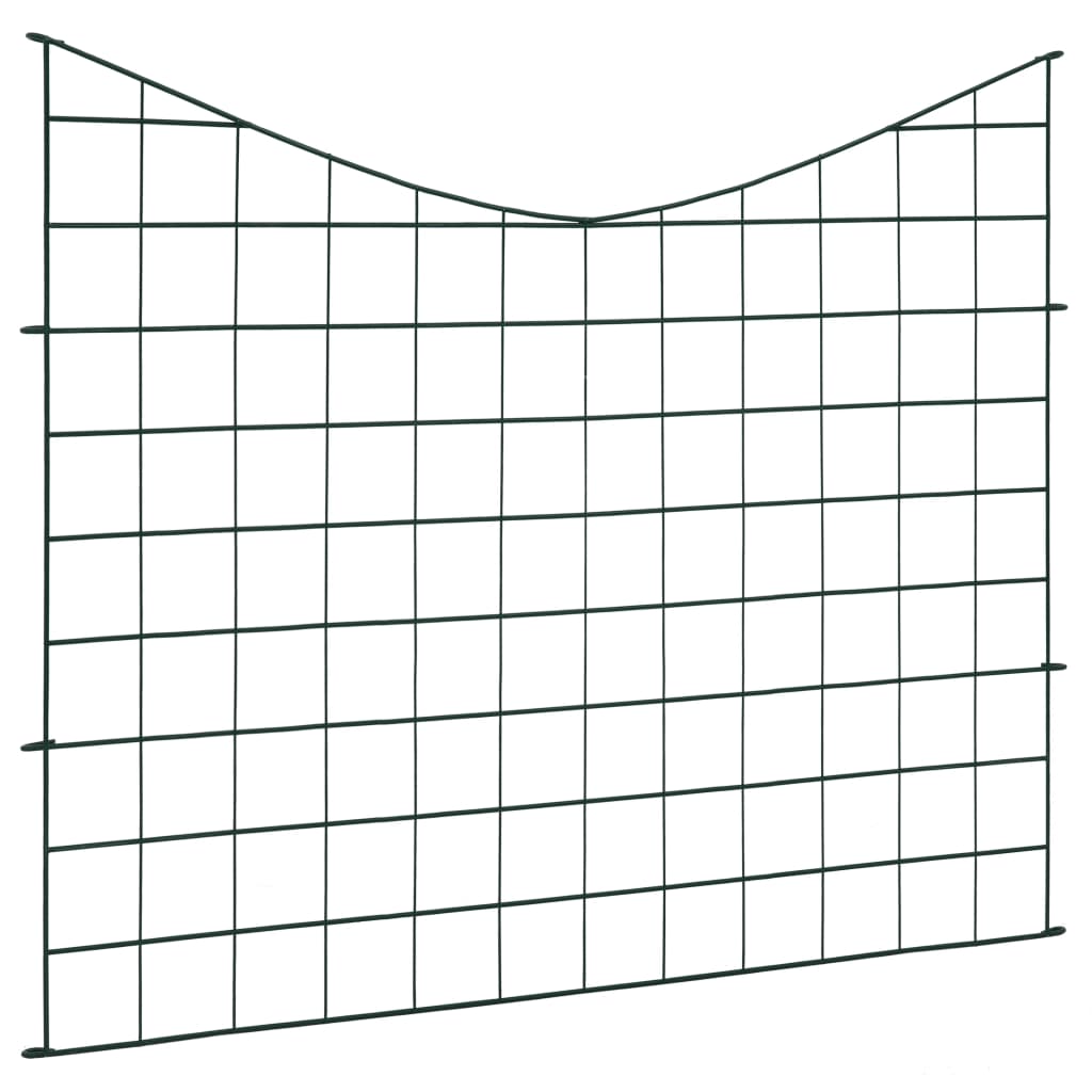 Lower Arch Garden Fence Set 77.5x64 cm Green