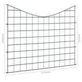 Lower Arch Garden Fence Set 77.5x64 cm Green