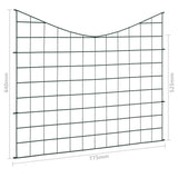 Lower Arch Garden Fence Set 77.5x64 cm Green - Close-Up Angle