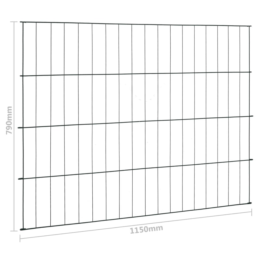 Garden Fence Set 115x79 cm Green