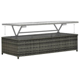 4 Piece Garden Lounge Set with Cushions Poly Rattan Anthracite - 45-Degree Angle