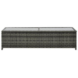 4 Piece Garden Lounge Set with Cushions Poly Rattan Anthracite - Rear View