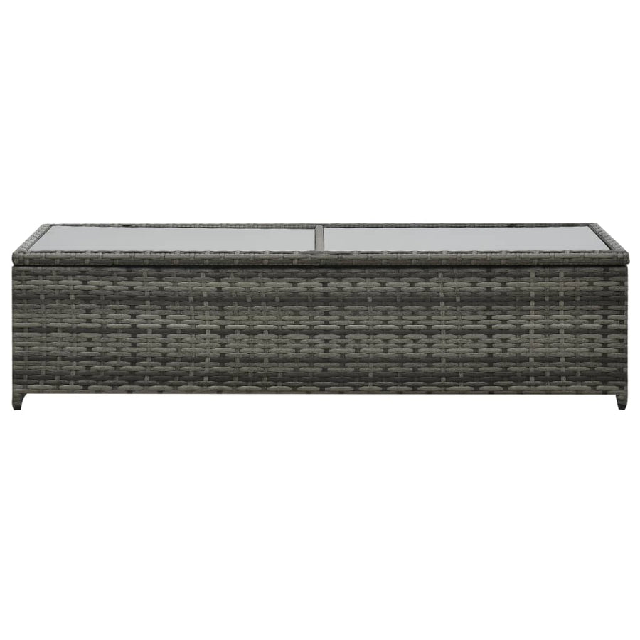 4 Piece Garden Lounge Set with Cushions Poly Rattan Anthracite