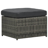 4 Piece Garden Lounge Set with Cushions Poly Rattan Anthracite - Close-Up Angle