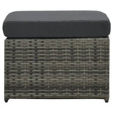 4 Piece Garden Lounge Set with Cushions Poly Rattan Anthracite