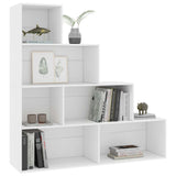 Book Cabinet/Room Divider White 155x24x160 cm Engineered Wood - Side View