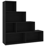 Book Cabinet/Room Divider Black 155x24x160 cm Engineered Wood - Front View