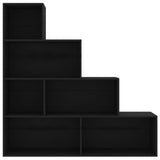 Book Cabinet/Room Divider Black 155x24x160 cm Engineered Wood - Top-Down View
