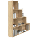 Book Cabinet/Room Divider Sonoma Oak 155x24x160 cm Engineered Wood - Top-Down View
