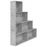 Book Cabinet/Room Divider Concrete Grey 155x24x160 cm Engineered Wood - Front View