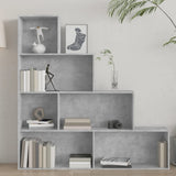 Book Cabinet/Room Divider Concrete Grey 155x24x160 cm Engineered Wood - Side View
