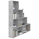 Book Cabinet/Room Divider Concrete Grey 155x24x160 cm Engineered Wood - Top-Down View