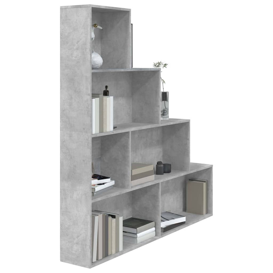 Book Cabinet/Room Divider Concrete Grey 155x24x160 cm