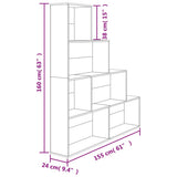 Book Cabinet/Room Divider Concrete Grey 155x24x160 cm Engineered Wood