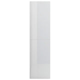 Book Cabinet/Room Divider High Gloss White 155x24x160 cm Engineered Wood - 45-Degree Angle