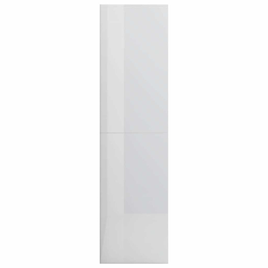 Book Cabinet/Room Divider High Gloss White 155x24x160 cm Engineered Wood