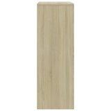 Sideboard with 6 Drawers Sonoma Oak 50x34x96 cm Engineered Wood - 45-Degree Angle